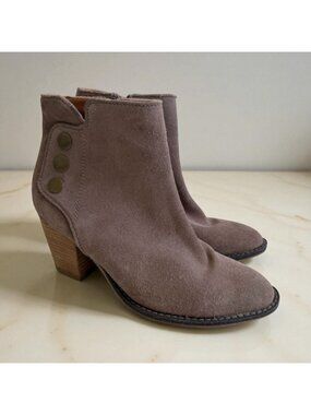 JEFFREY CAMPBELL Taupe Suede Ankle Booties Boots Size 8